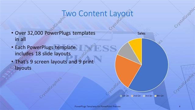 Two Content presentation slide layout