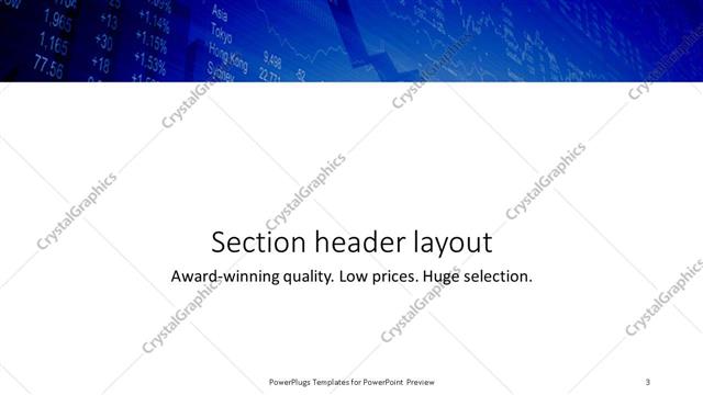 Section Header presentation slide layout
