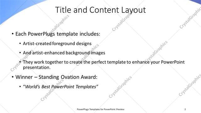Title and Content presentation slide layout