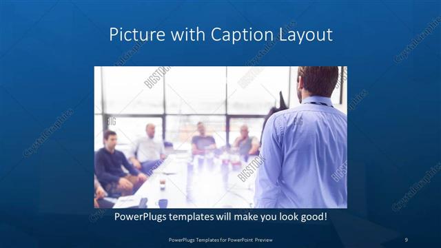 Picture with Caption presentation slide layout
