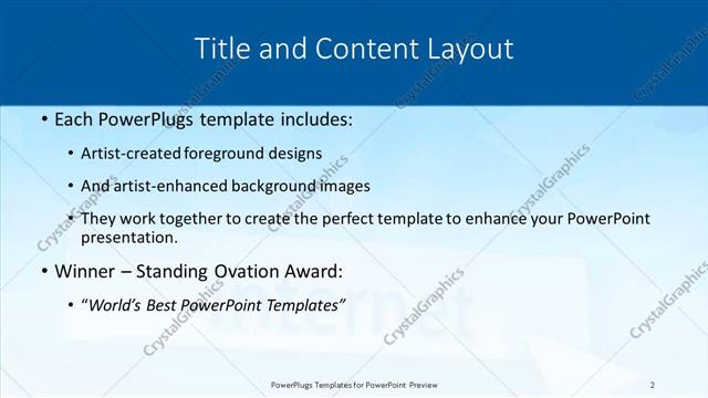 Title and Content presentation slide layout