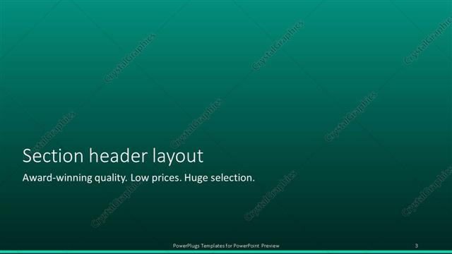 Section Header presentation slide layout