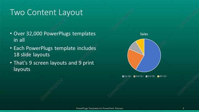 Two Content presentation slide layout