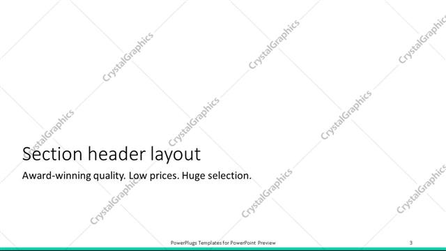 Section Header presentation slide layout