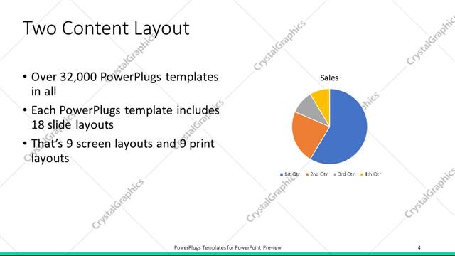 Two Content presentation slide layout