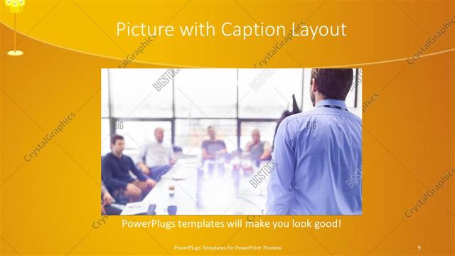 Picture with Caption presentation slide layout