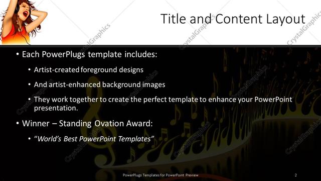Title and Content presentation slide layout