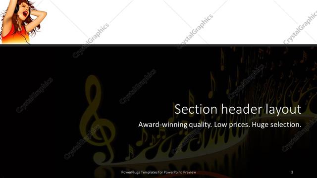 Section Header presentation slide layout