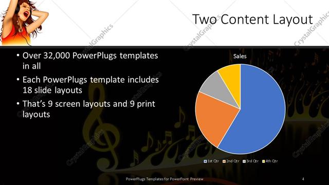 Two Content presentation slide layout