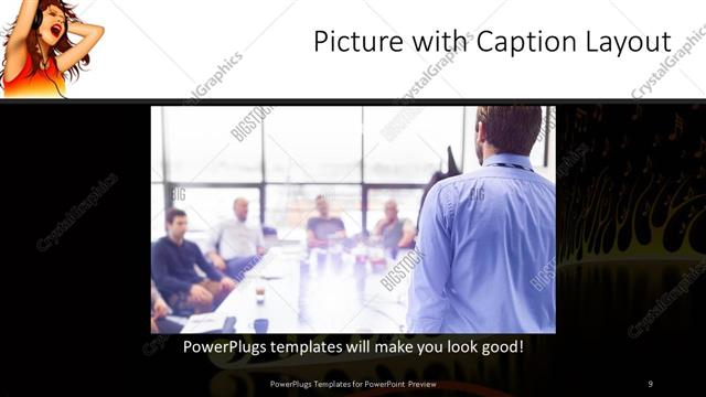Picture with Caption presentation slide layout