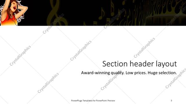Section Header presentation slide layout
