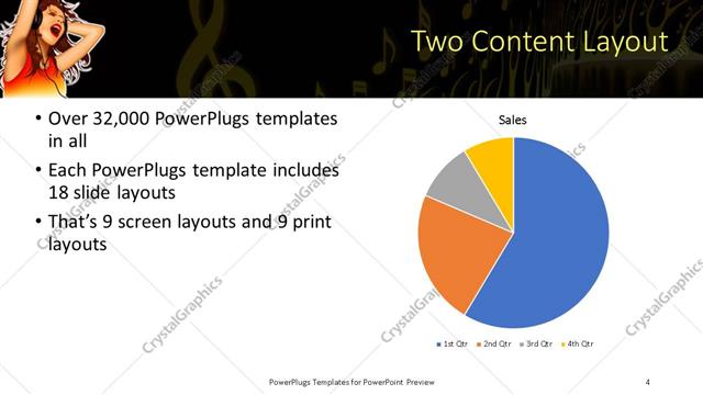 Two Content presentation slide layout