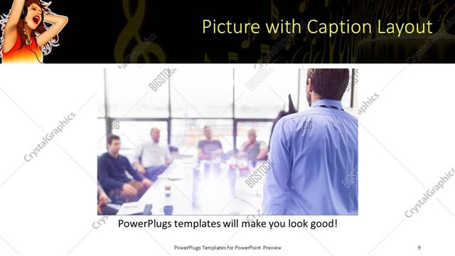 Picture with Caption presentation slide layout