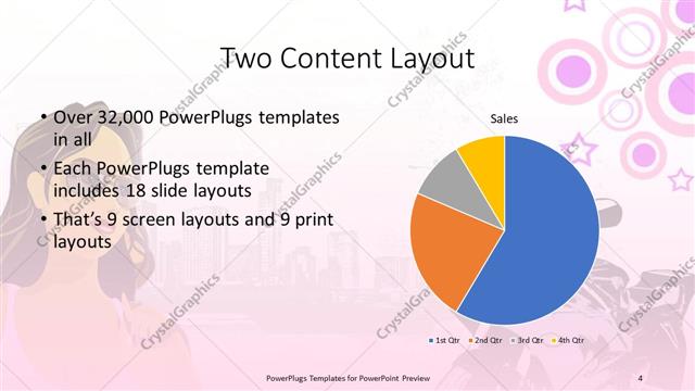 Two Content presentation slide layout