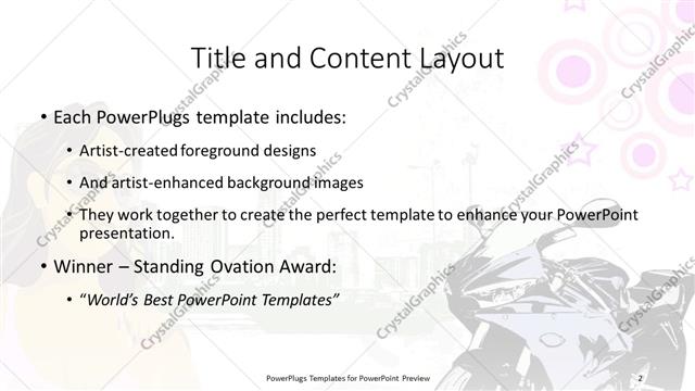 Title and Content presentation slide layout
