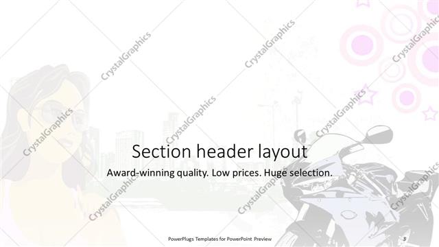 Section Header presentation slide layout