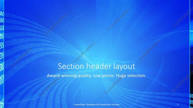 Section Header presentation slide layout