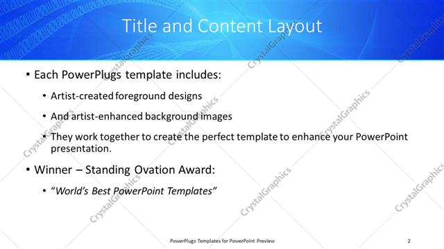 Title and Content presentation slide layout