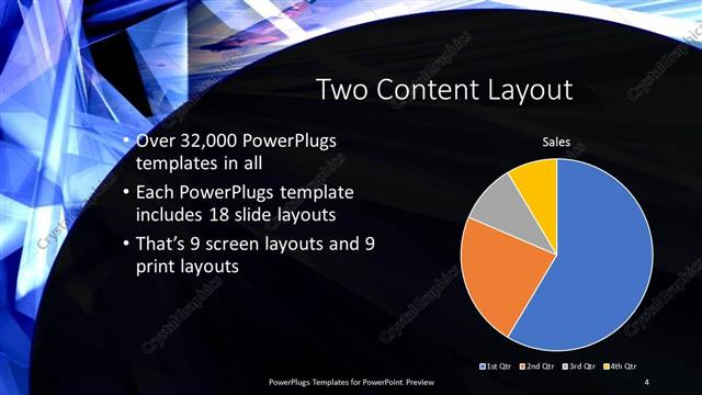 Two Content presentation slide layout