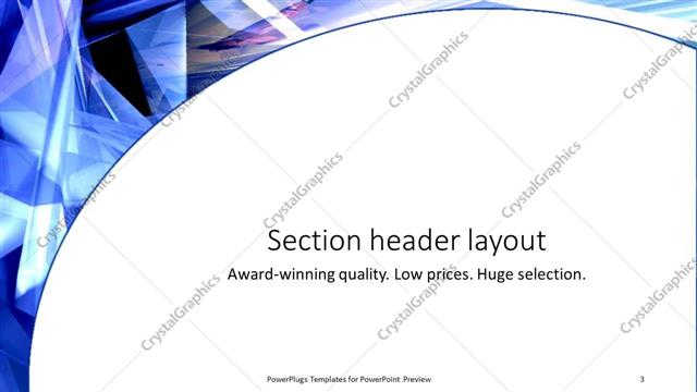 Section Header presentation slide layout