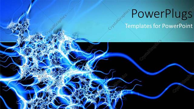  Presentation with interconnected - Graphical depiction of interconnected blue and white electrical waves