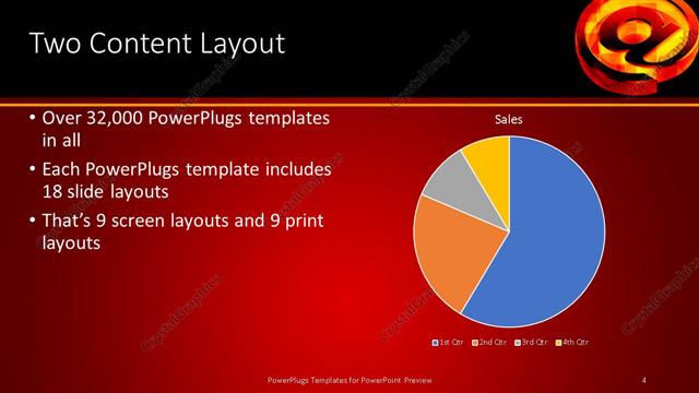 Two Content presentation slide layout