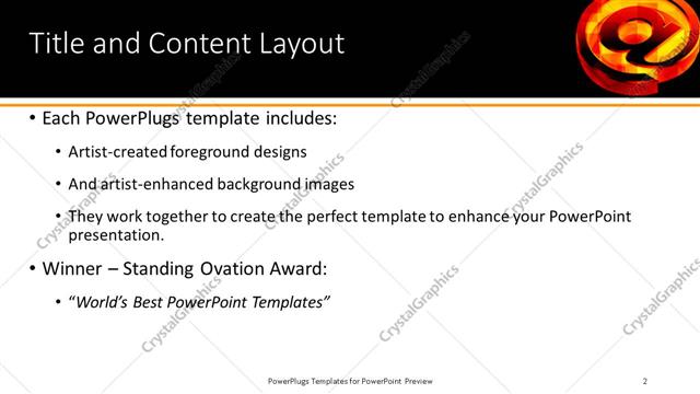 Title and Content presentation slide layout