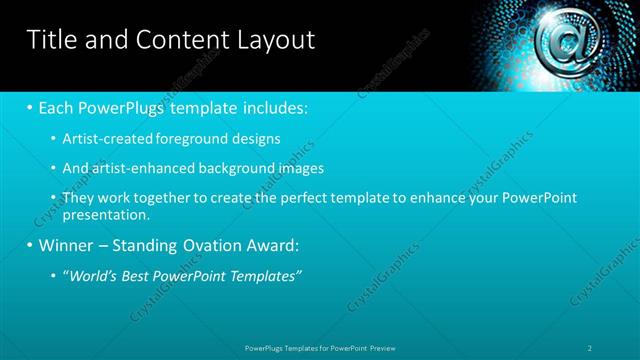 Title and Content presentation slide layout
