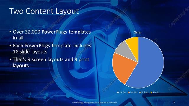 Two Content presentation slide layout