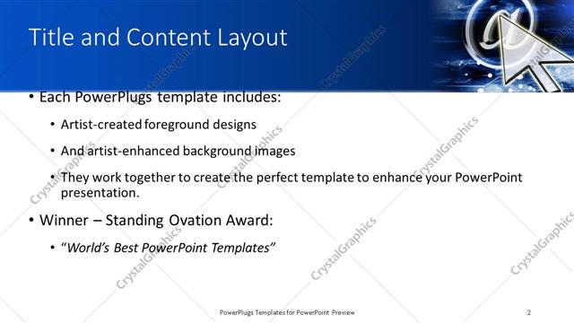 Title and Content presentation slide layout