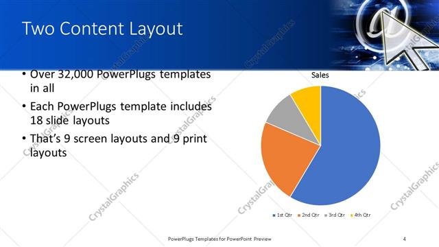 Two Content presentation slide layout