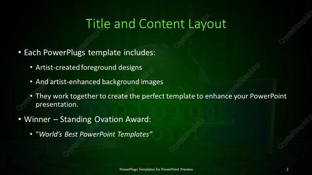 Title and Content presentation slide layout