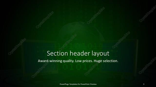 Section Header presentation slide layout