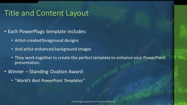 Title and Content presentation slide layout
