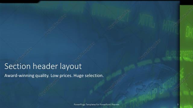 Section Header presentation slide layout
