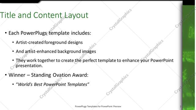 Title and Content presentation slide layout