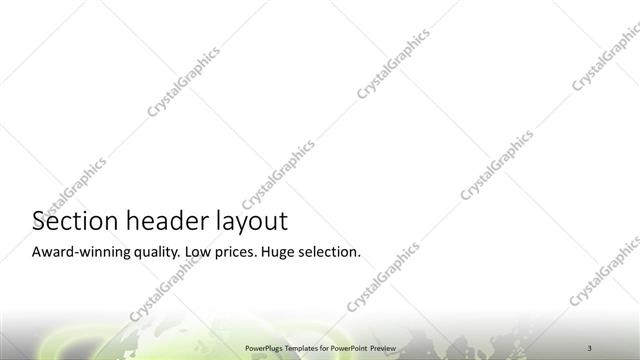 Section Header presentation slide layout