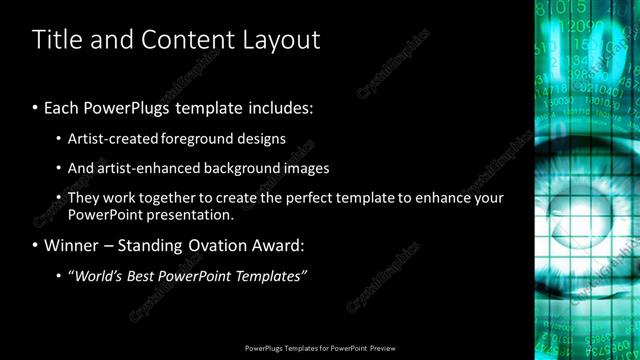 Title and Content presentation slide layout