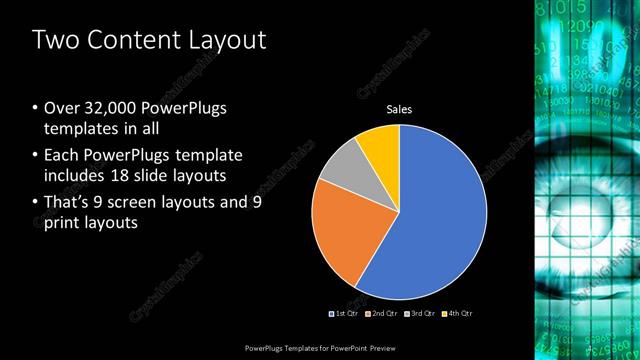 Two Content presentation slide layout