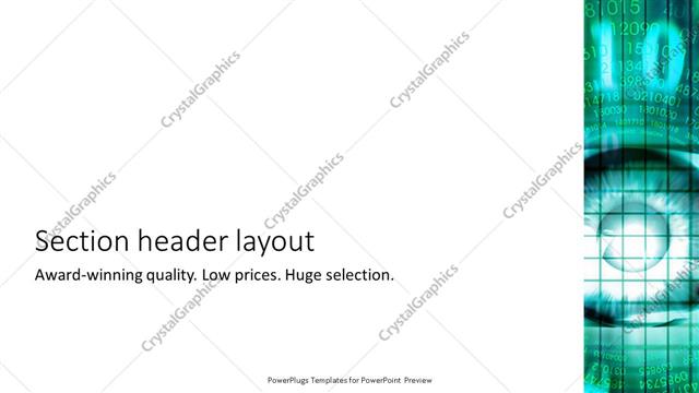 Section Header presentation slide layout