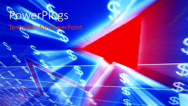  Presentation with graphics - Graphics of a red cursor and lots of dollar symbols