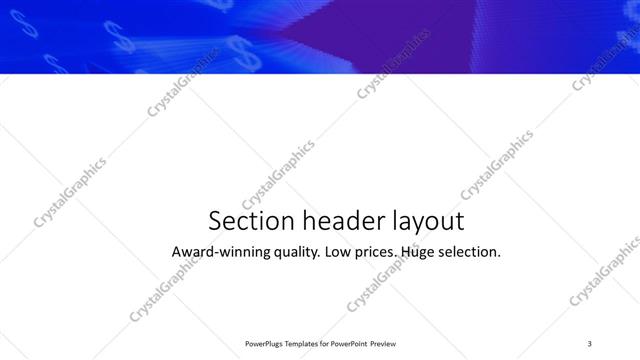 Section Header presentation slide layout