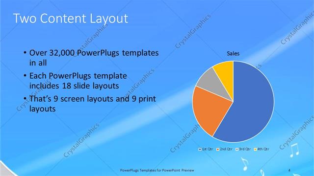 Two Content presentation slide layout
