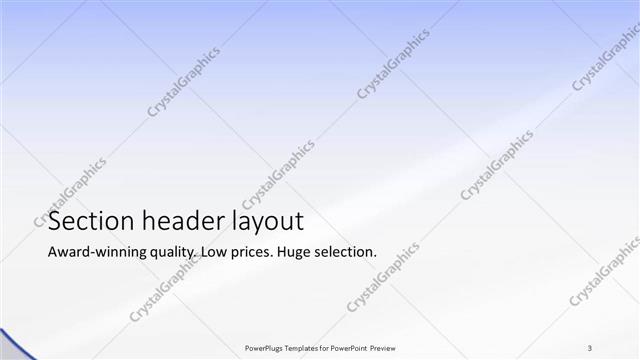 Section Header presentation slide layout