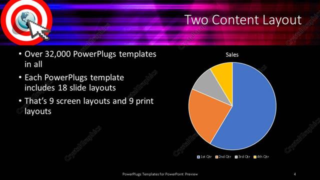 Two Content presentation slide layout