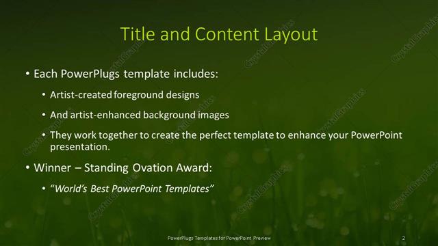 Title and Content presentation slide layout