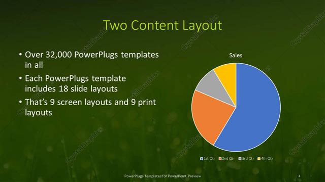 Two Content presentation slide layout
