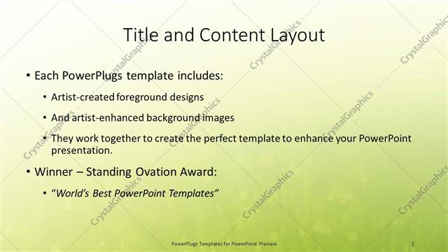 Title and Content presentation slide layout