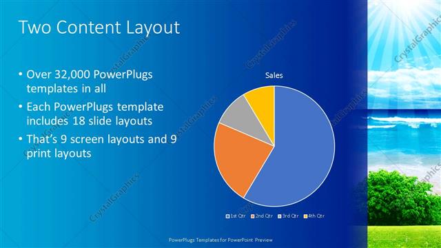 Two Content presentation slide layout