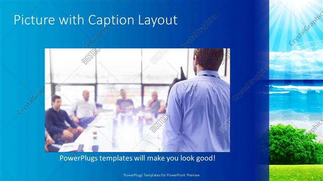 Picture with Caption presentation slide layout